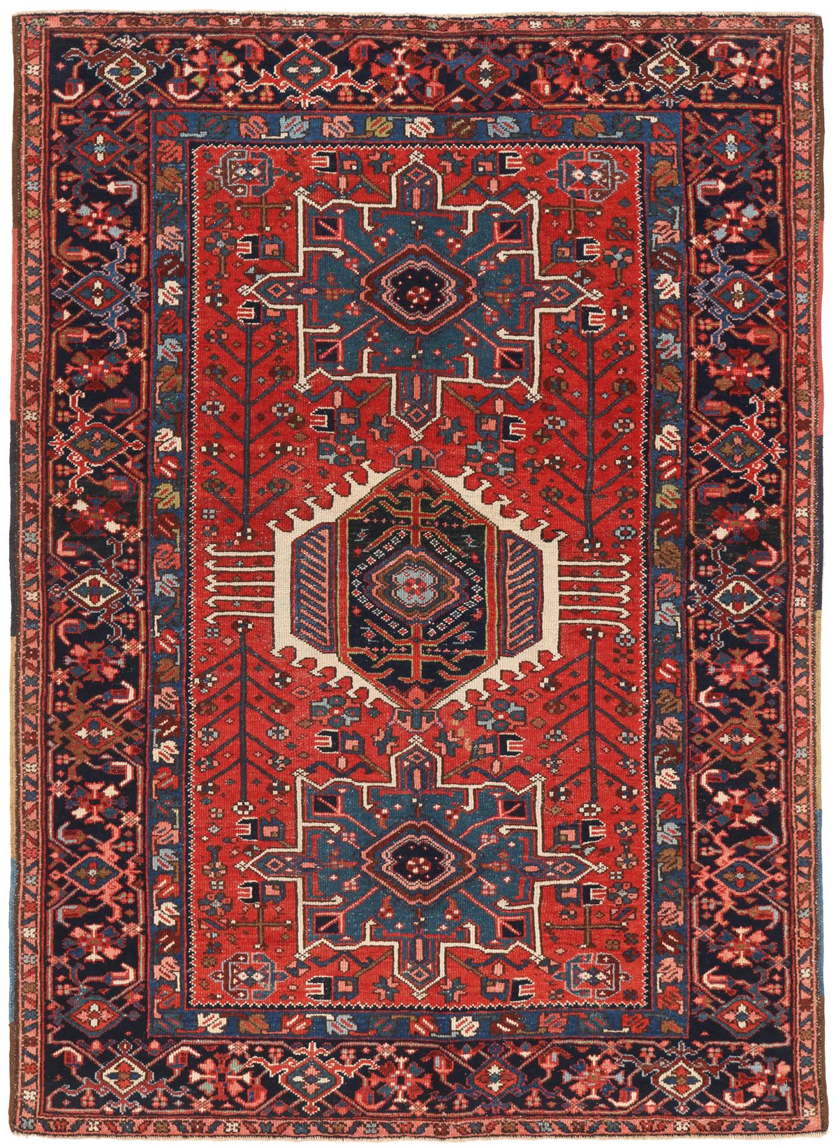 Persian Karadja Antique Rug – circa 1920, 188 × 137 cm
