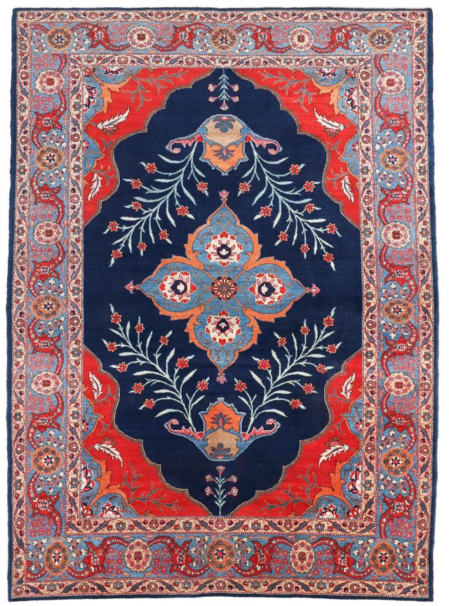 Persian Tabriz rug, 332 × 220 cm