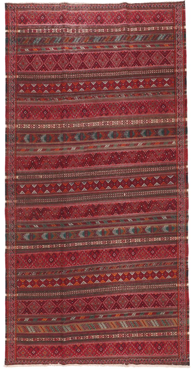 Turkmen/Turkoman Kilim Design – 11'7 x 6, 358 × 184 cm