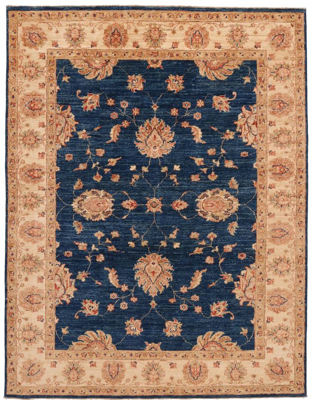 Blue Garous / Ziegler design Rug – 6 x 4, 188 × 150 cm