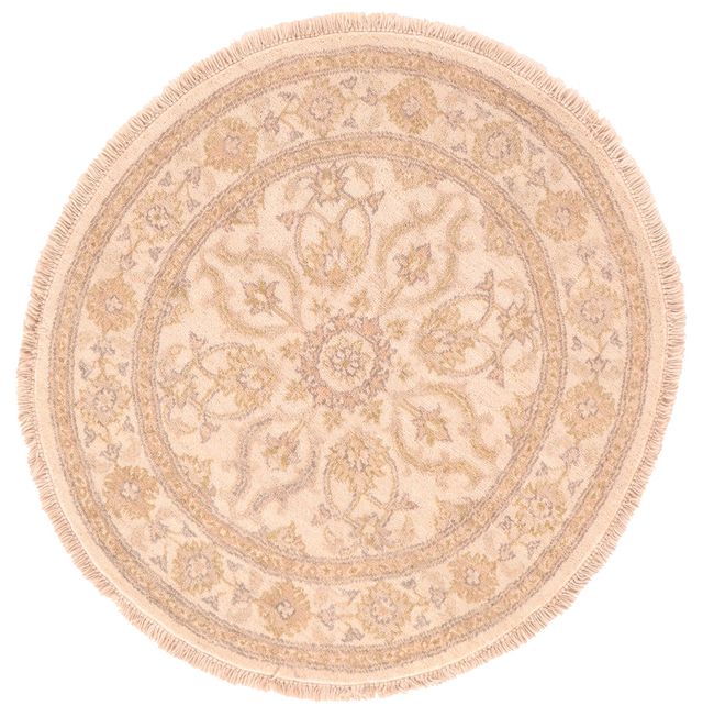 Circular Garous Ziegler design rug, 91 × 86 cm