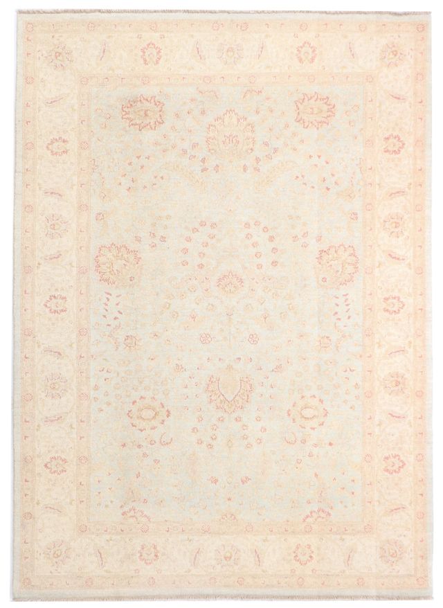 Garous Ziegler rug in light blue & beige, 244 × 168 cm