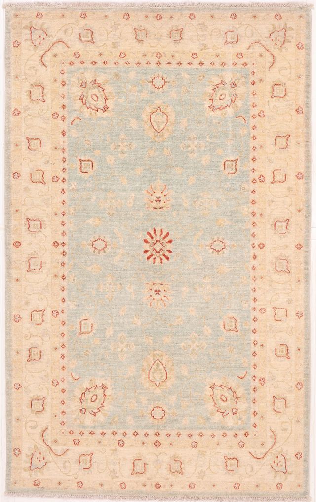 Garous / Ziegler design Rug – Light Blue 6 x 4, 198 × 122 cm