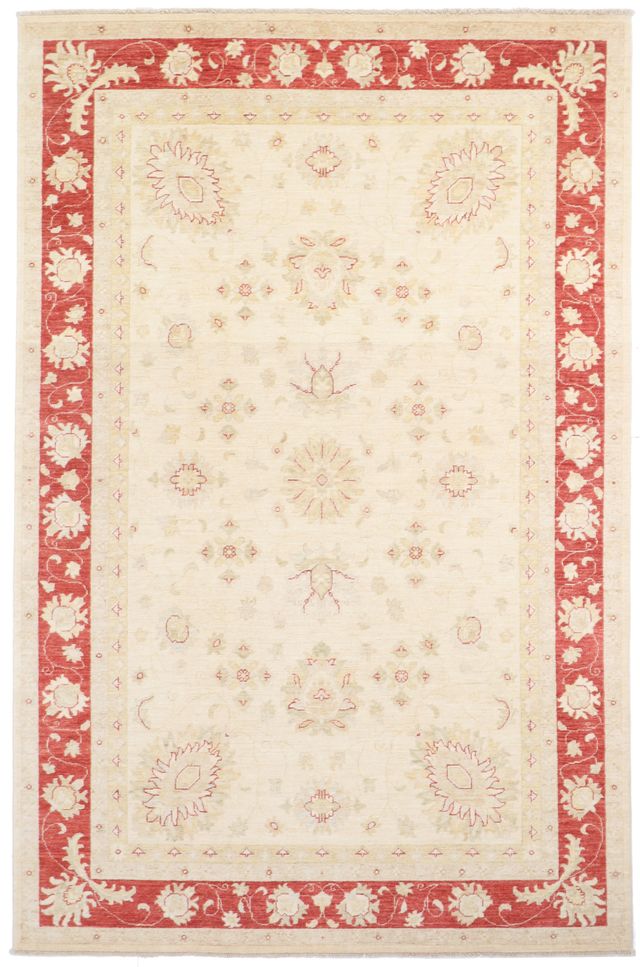 Garous / Ziegler Design Red Border, 301 × 198 cm