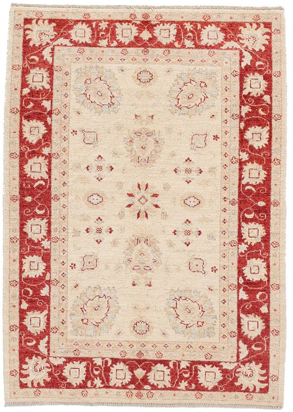 Garous Rug in Beige & Red, 146 × 101 cm