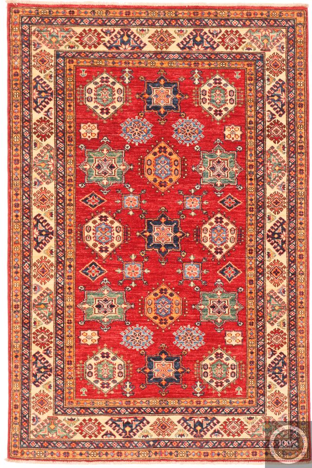 Caucasian Kazak design rug – red, 192 × 127 cm