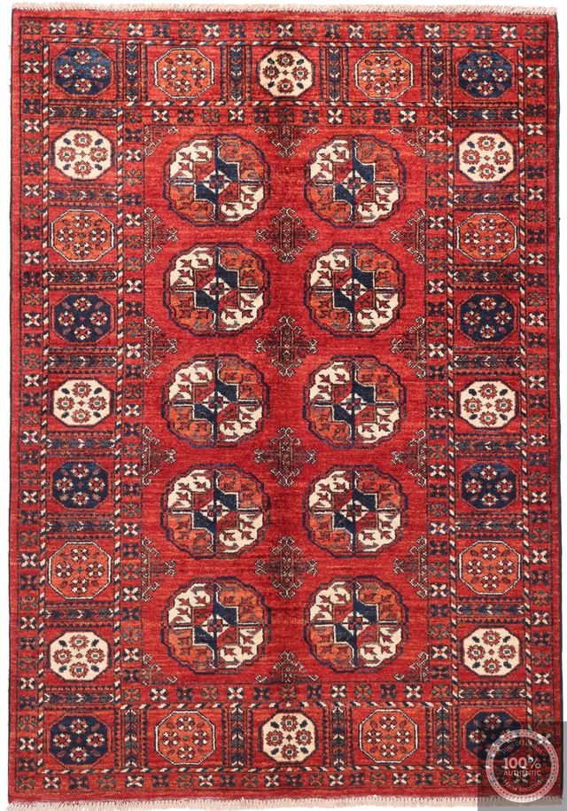 Luxury Turkmen Design Red Rug, 171 × 121 cm
