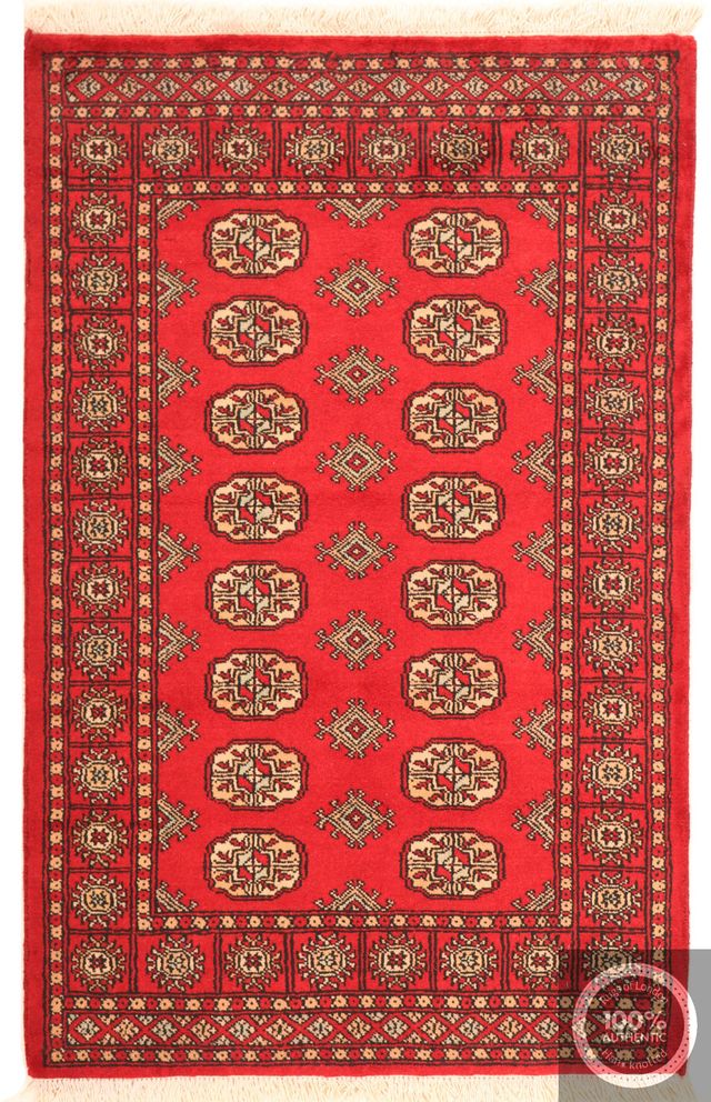 Bokhara design rug red, 144 × 91 cm