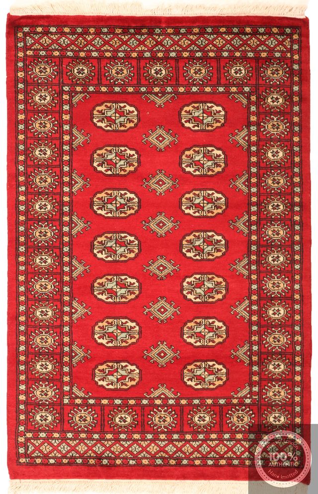 Bokhara design rug red, 143 × 93 cm