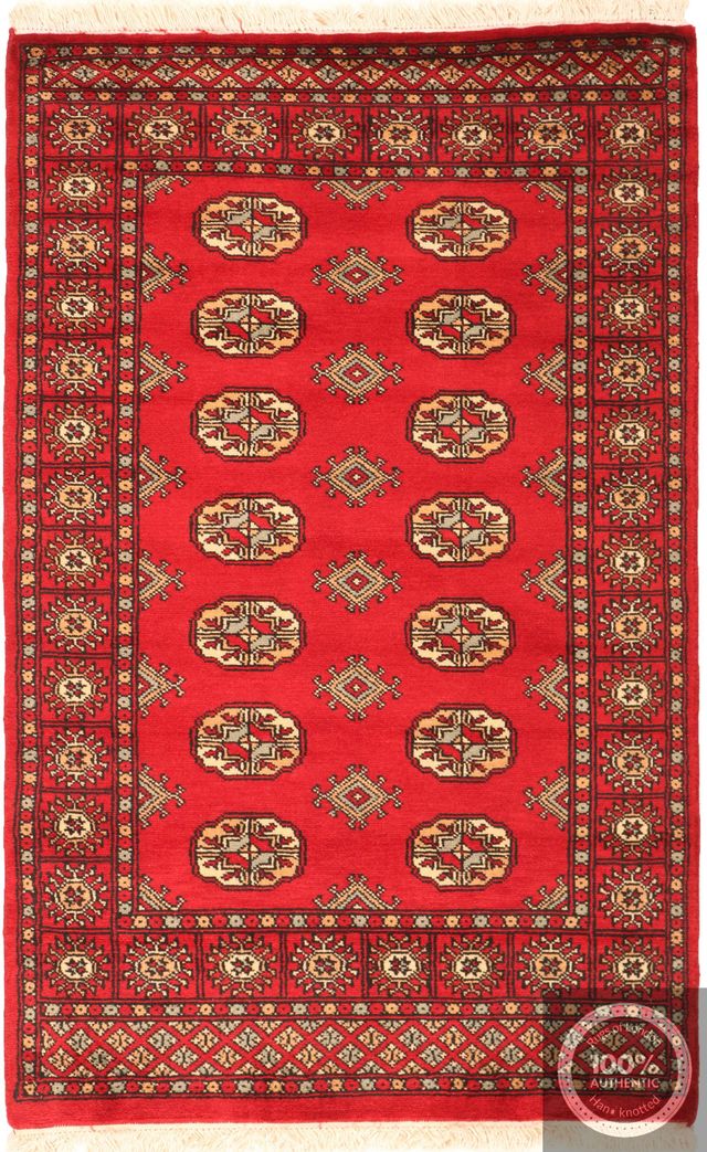 Bokhara design rug red, 151 × 93 cm