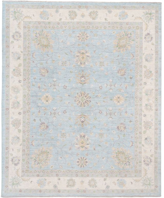 Garous design Rug in Beige border & Blue, 299 × 245 cm