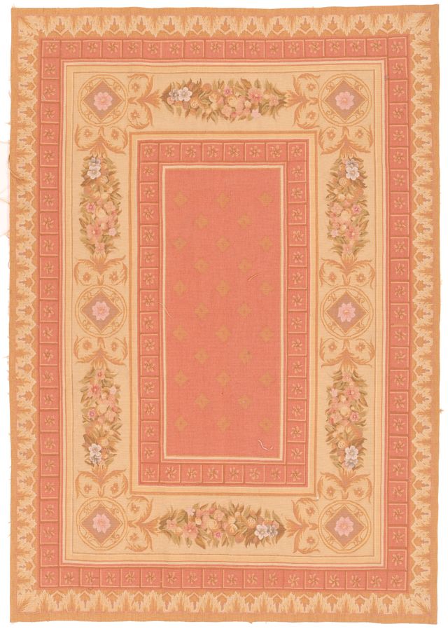 Aubusson Design Pink Rug, 200 × 140 cm