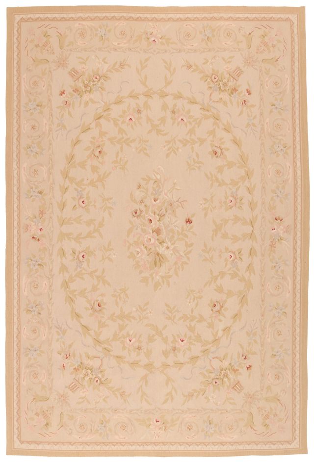 Aubusson Design 62 – light beige 9 x 6, 275 × 185 cm