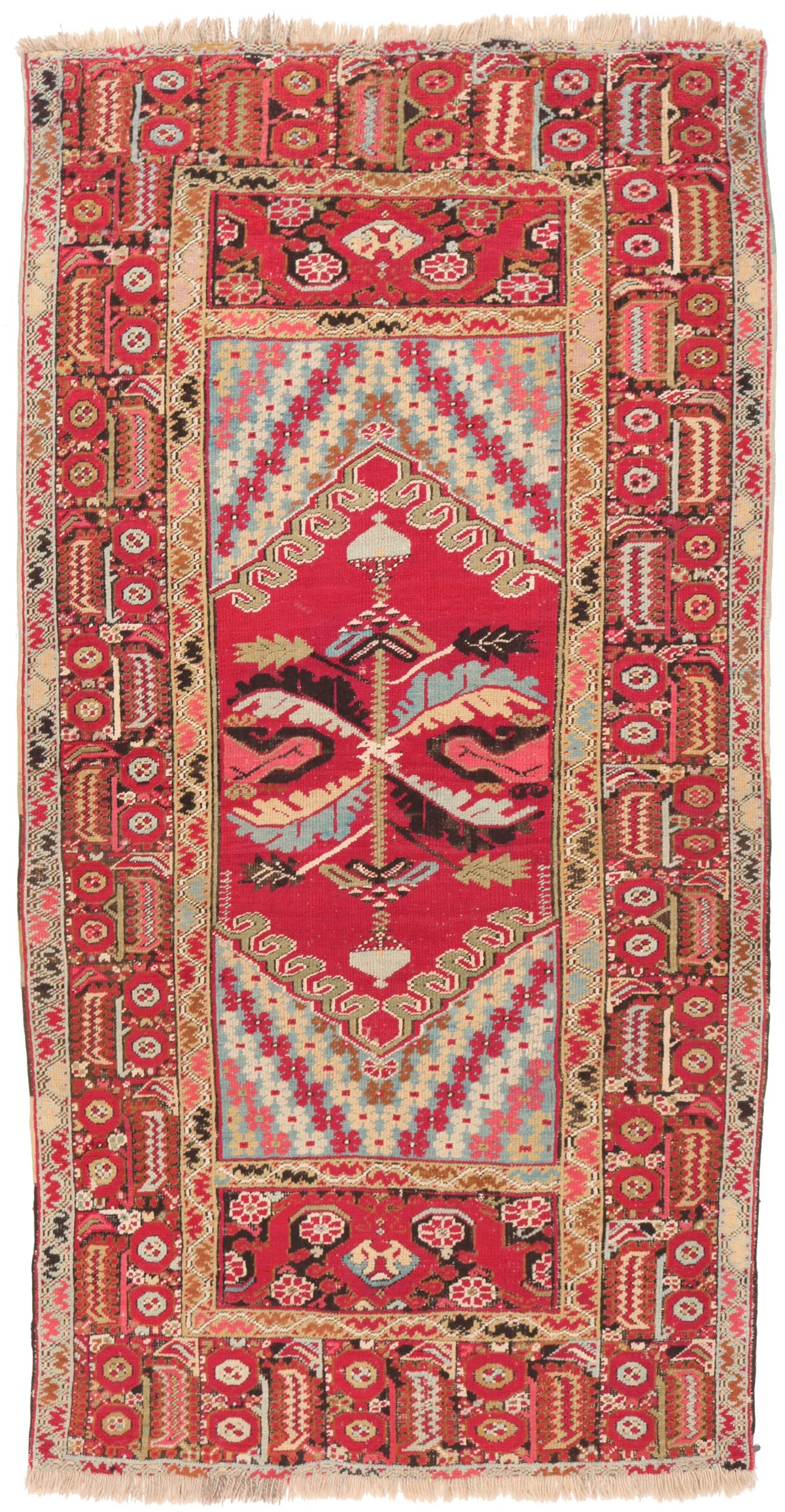 Antique Ghiordes Rug – West Anatolian – circa 1900, 225 × 124 cm