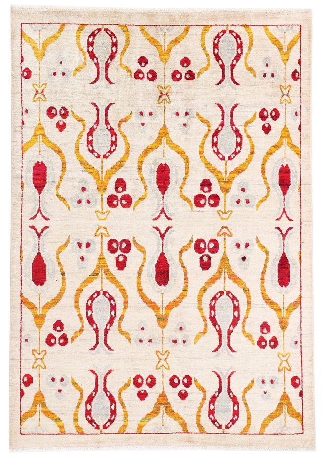Hand-Knotted Sari Silk Rug, 238 × 167 cm