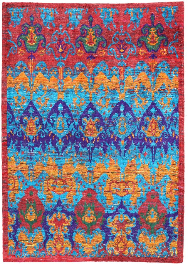 Hand Knotted Sari Silk Rug in, 239 × 169 cm