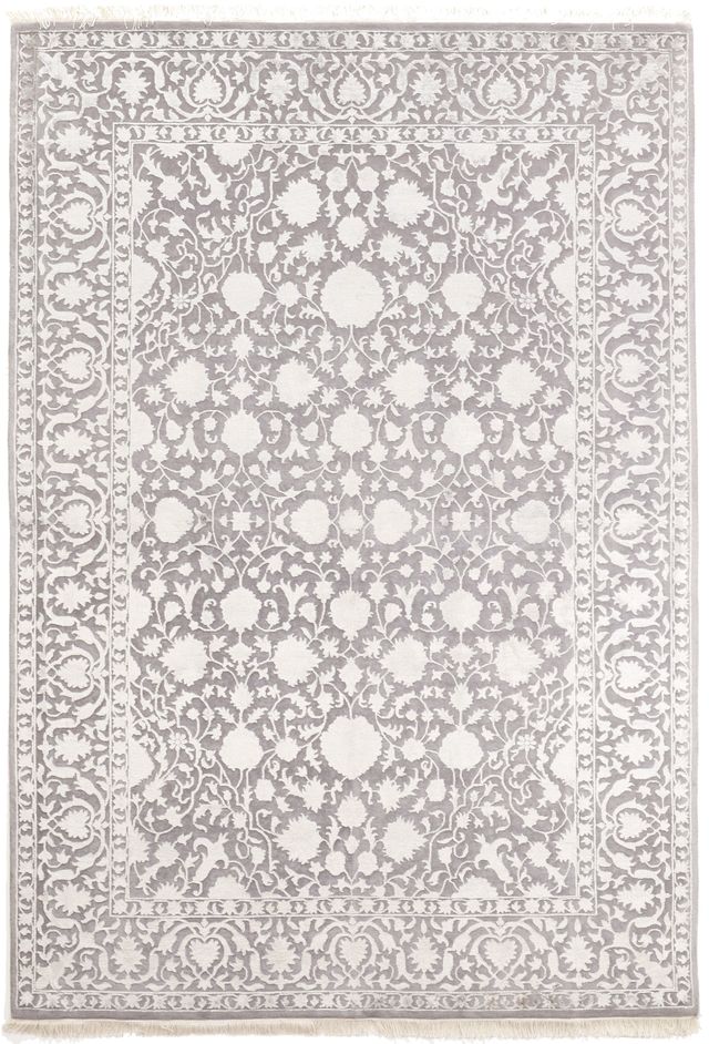 Grey Contemporary Indian Rug – 8 x 5'5, 244 × 168 cm