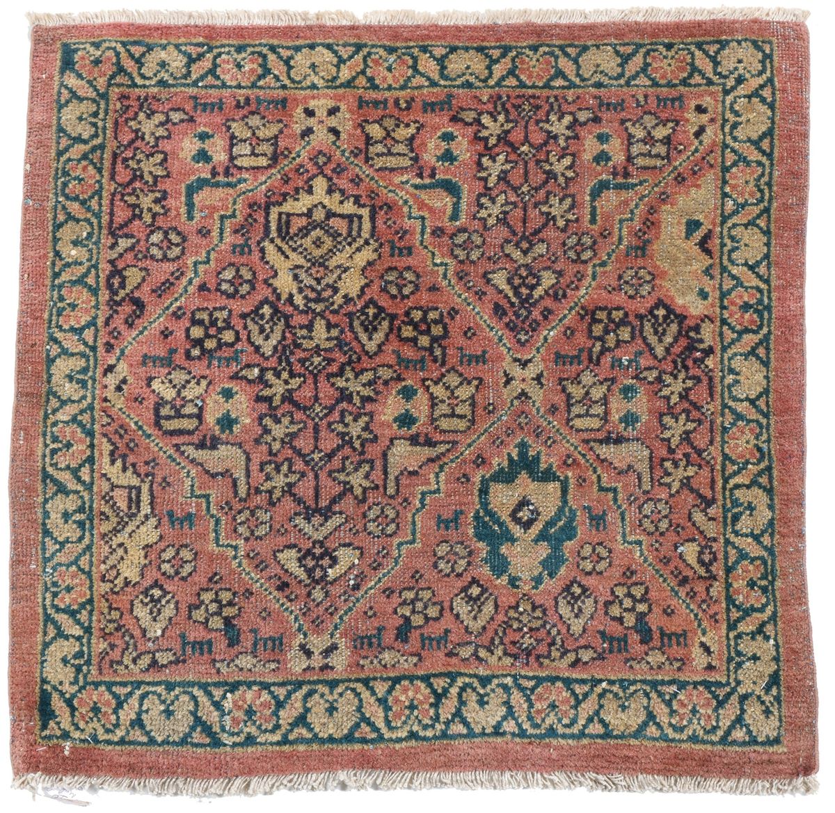 Original Antique Ziegler Rug in, 47 × 71 cm